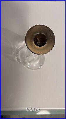 Vintage 70s Dorothy Thorpe Pretzel candlestick Lucite & Gold Mid Century Modern