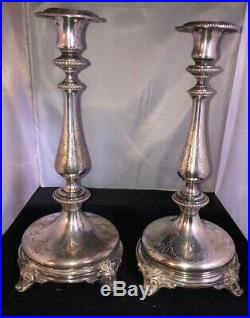 Vintage 800 Silver Candlestick Pair. 800 Silver! Amazing Detail 18.795 Ozt