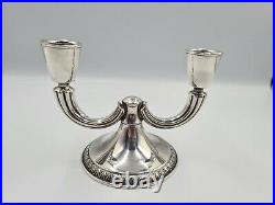 Vintage 800 Solid Silver Double Candlestick Mohrle Arthur, Germany