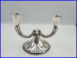 Vintage 800 Solid Silver Double Candlestick Mohrle Arthur, Germany