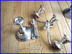 Vintage 808/1 Gorham Sterling Silver 3 Light 3 Ways Pair Candelabra Candlesticks