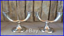 Vintage 835 German Silver Elegant Candle Holders Candlesticks