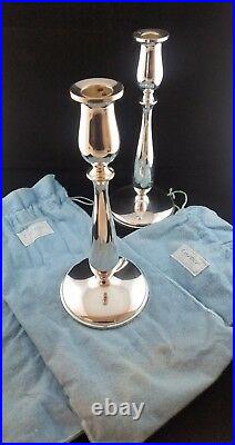Vintage 9.25 Cartier Sterling Silver Candle Weighted Holder Sticks 377 with Bags