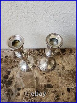 Vintage. 925 TOWLE STERLING SILVER Weighted Candle Sticks Pair holders 7.5