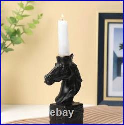 Vintage Animal Display Bust Statue Candle Stick Holder Horse Ornament Retro
