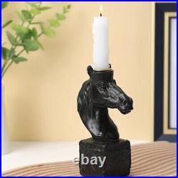 Vintage Animal Display Bust Statue Candle Stick Holder Horse Ornament Retro