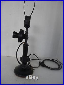 Vintage Antique 1915 Western Electric Brass Candle-stick-telephone Lamp-works