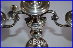 Vintage Antique 2 GORHAM Sterling Silver 1130 Candelabra 3 Light Candlesticks