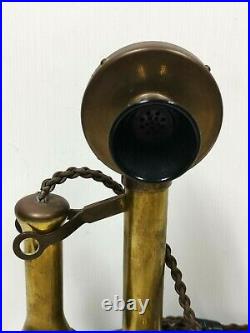 Vintage/Antique Brass & Bakelite Candlestick Telephone