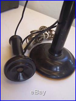 Vintage Antique Candlestick Phone Western Electric Brass US Pat 1904-1915 Works