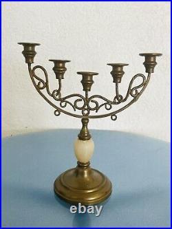 Vintage Antique French Style Candlestick 20th Century Old Europe Retro Style