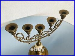 Vintage Antique French Style Candlestick 20th Century Old Europe Retro Style