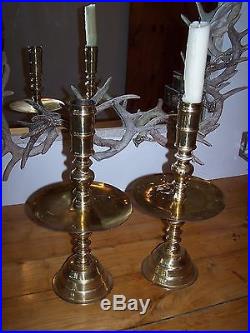 Vintage Antique Matching Brass Candlesticks