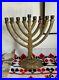 Vintage-Antique-Menorah-Hanukkah-Jewish-Candlestick-Holder-Brass-Israel-Rare-01-uv