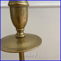 Vintage Antique Victorian Brass Candlesticks Candle Holders Old