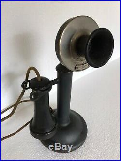 Vintage Antique Western Electric Candlestick Telephone Very Nice! 1913