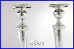 Vintage Arrowsmith 10 Tall Solid Sterling Silver Candle Sticks Holder