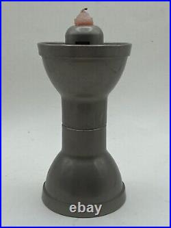 Vintage Art Deco Style Industrial Chrome West Germany Fohl Candle Stick
