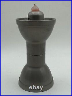 Vintage Art Deco Style Industrial Chrome West Germany Fohl Candle Stick