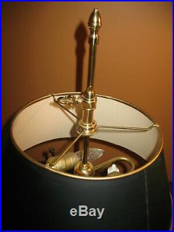 Vintage Baldwin Brass Bouillotte Serpentine Double Candlestick Desk Table Lamp