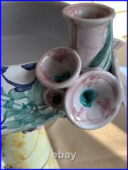 Vintage Bjorn Wiinblad Pottery Denmark Danmark Ceramic Candlestick Vase MCM 12