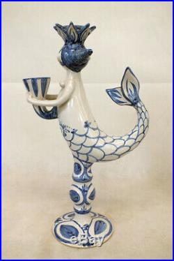 Vintage Bjorn Wiinblad Studio Figural Mermaid Candle Sticks PAIR Modern Design