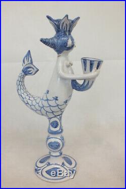 Vintage Bjorn Wiinblad Studio Figural Mermaid Candle Sticks PAIR Modern Design