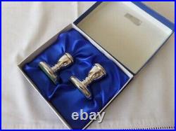 Vintage Box Pair Hm Silver Birm 1987 Small Candlestick Taperstick Holders 1.7