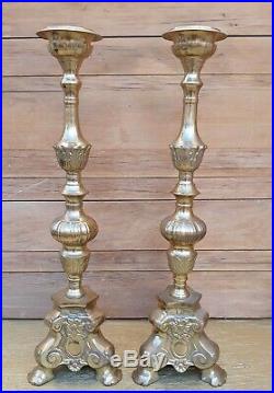 Vintage Brass 24 Church Altar Candlesticks