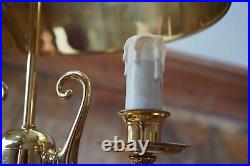 Vintage Brass Bouillotte French Style Table Lamp 2 Candlestick Christopher Wray