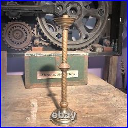 Vintage Brass Candlestick Barley Twist Church