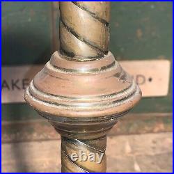 Vintage Brass Candlestick Barley Twist Church