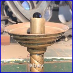 Vintage Brass Candlestick Barley Twist Church