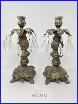 Vintage Brass Candlestick Candle Holder Heavt 11 Tall Rare Unique See Photos