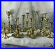 Vintage-Brass-Candlestick-Candle-Holder-Lot-of-17-Various-Sizes-Patina-Wedding-01-wdr