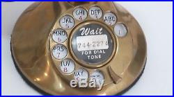 Vintage Brass Candlestick Dial Telephone & Wall Ringer Module Western Electric