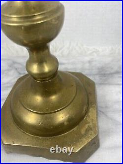 Vintage Brass Candlestick Floor Standing Candle Holder Set /3 Large Tall 20