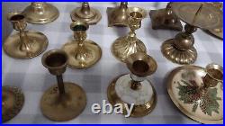 Vintage Brass Candlestick Holder Wedding Decor Lot