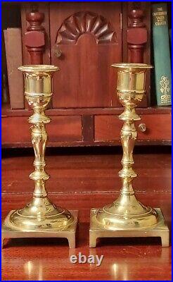 Vintage Brass Candlestick Holders Bernard Abel Co Maker's Mark