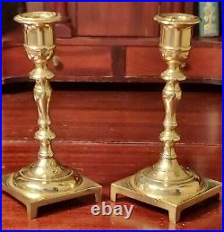 Vintage Brass Candlestick Holders Bernard Abel Co Maker's Mark