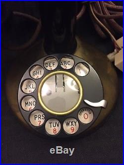Vintage Brass Candlestick Telephone In Good Condition