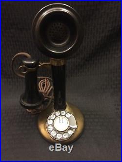 Vintage Brass Candlestick Telephone In Good Condition
