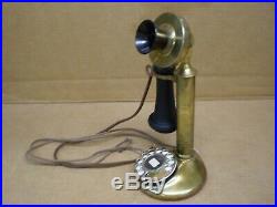 Vintage Brass Candlestick Telephone Rotary Dial Nov 1910 Pat USA Antique Rare