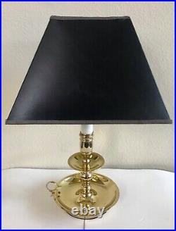 Vintage Brass French Bouillotte Candlestick Style Desk / Table Lamp 16