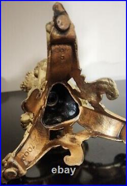 Vintage Brass Gold Girandole Hollywood Regency Candle Holder Candlestick SETOF 2