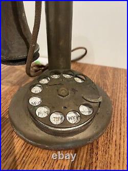 Vintage Brass Western Electric Candlestick Rotary Dial Telephone 1913-19