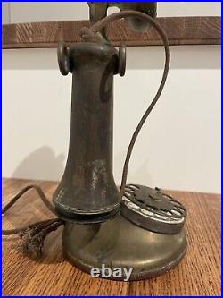 Vintage Brass Western Electric Candlestick Rotary Dial Telephone 1913-19