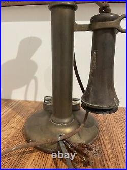 Vintage Brass Western Electric Candlestick Rotary Dial Telephone 1913-19