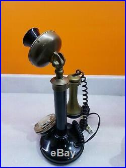 Vintage Brass bakelite Candlestick Telephone