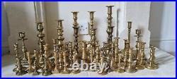 Vintage Brass candlesticks job lot